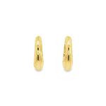 9ct yellow gold graduated puff huggie earrings.