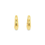 9ct yellow gold graduated puff huggie earrings.