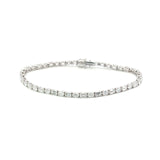 Oval and Emerald Cut Diamond Tennis Bracelet in 18ct White Gold (5.74ct)
