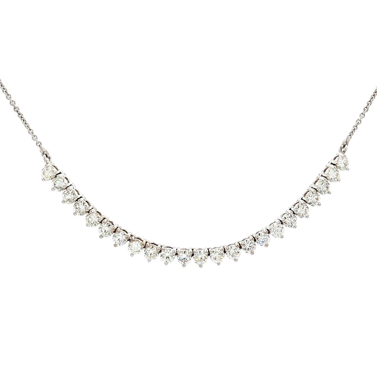 Diamond Graduating Necklet – 18ct White Gold