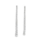 Diamond Graduating Drop Earrings – 18ct White Gold