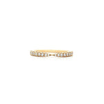 Tapered diamond band in yellow gold