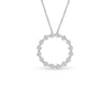 18ct white gold diamond Circle of Life pendant with claw-set open circle design.