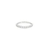 18ct white gold diamond fishtail row ring with round brilliant cut diamonds.