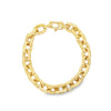 Yellow gold bracelet featuring softly rounded cushion-shaped links and a decorative rectangular clasp.