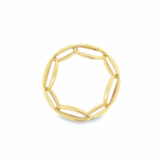 18ct yellow gold bracelet featuring large 13.2 x 30mm polished oval links.
