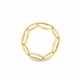 18ct yellow gold bracelet featuring large 13.2 x 30mm polished oval links.