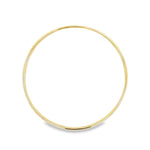 9ct yellow gold 6mm silver filled golf bangle with rounded polished profile.