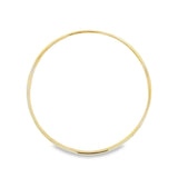 9ct yellow gold 6mm silver filled golf bangle with rounded polished profile.