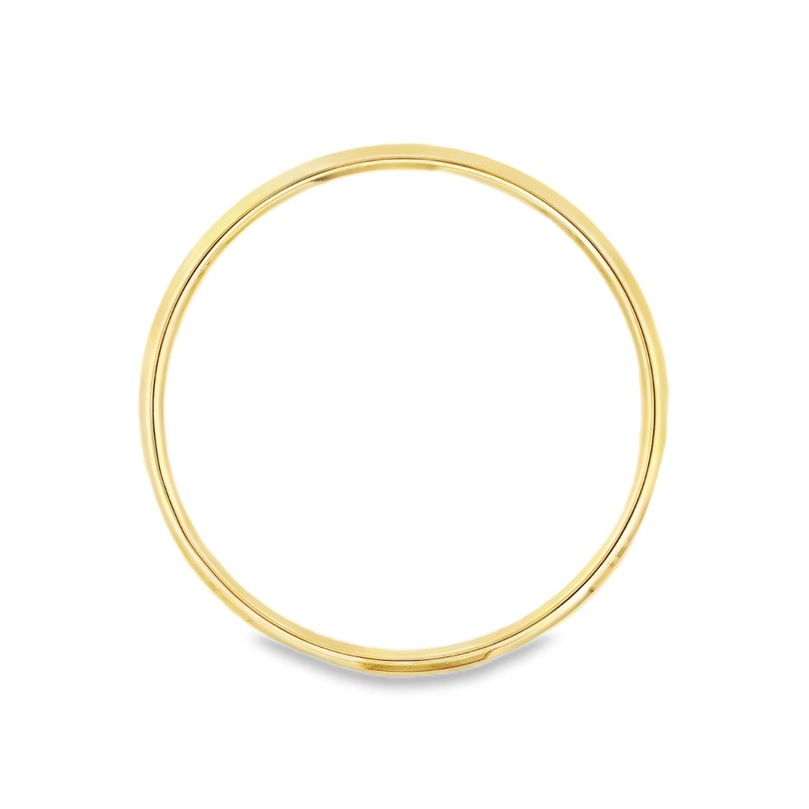 Yellow gold silver filled golf style bangle with polished finish.