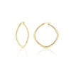 9ct yellow gold square cushion-shaped hoop earrings with flattened base.