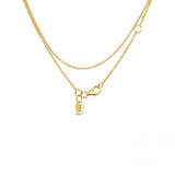 18ct yellow gold 1.0mm trace link chain adjustable 45cm with parrot clasp
