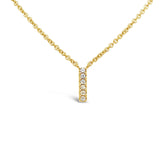 Diamond Initial Necklace Yellow Gold
