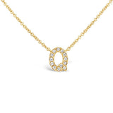 Diamond Initial Necklace Yellow Gold