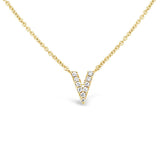 Diamond Initial Necklace Yellow Gold