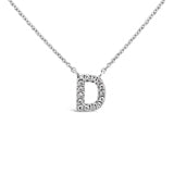 Diamond Initial Necklace White Gold