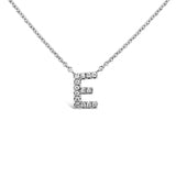 Diamond Initial Necklace White Gold