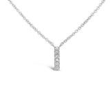 Diamond Initial Necklace White Gold