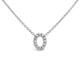 Diamond Initial Necklace White Gold
