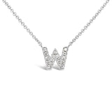 Diamond Initial Necklace White Gold