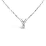 Diamond Initial Necklace White Gold